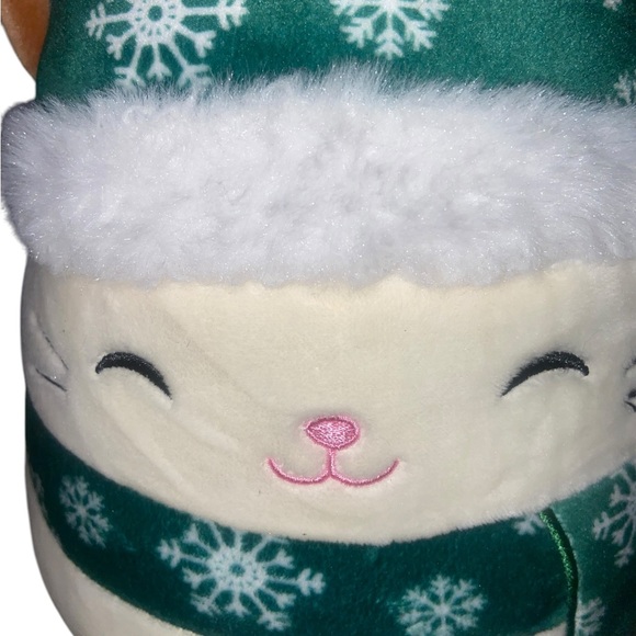 Squishmallow 8” Winter Cam Calico Cat Snowflake Hat Scarf Plush No Tag - Picture 6 of 9